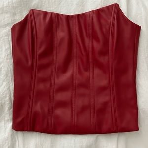 Tiger Mist Red Corset Top